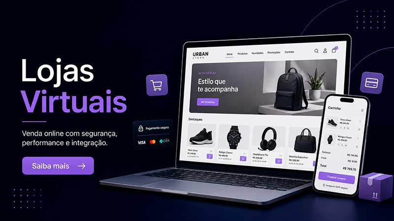 Criação de lojas virtuais profissionais pela INBRASI