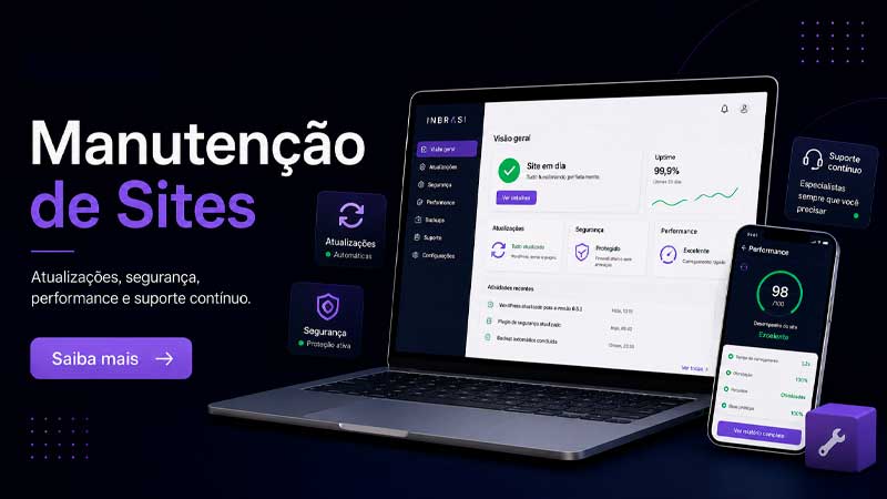 Serviço de manutenção de sites, segurança e performance da INBRASI