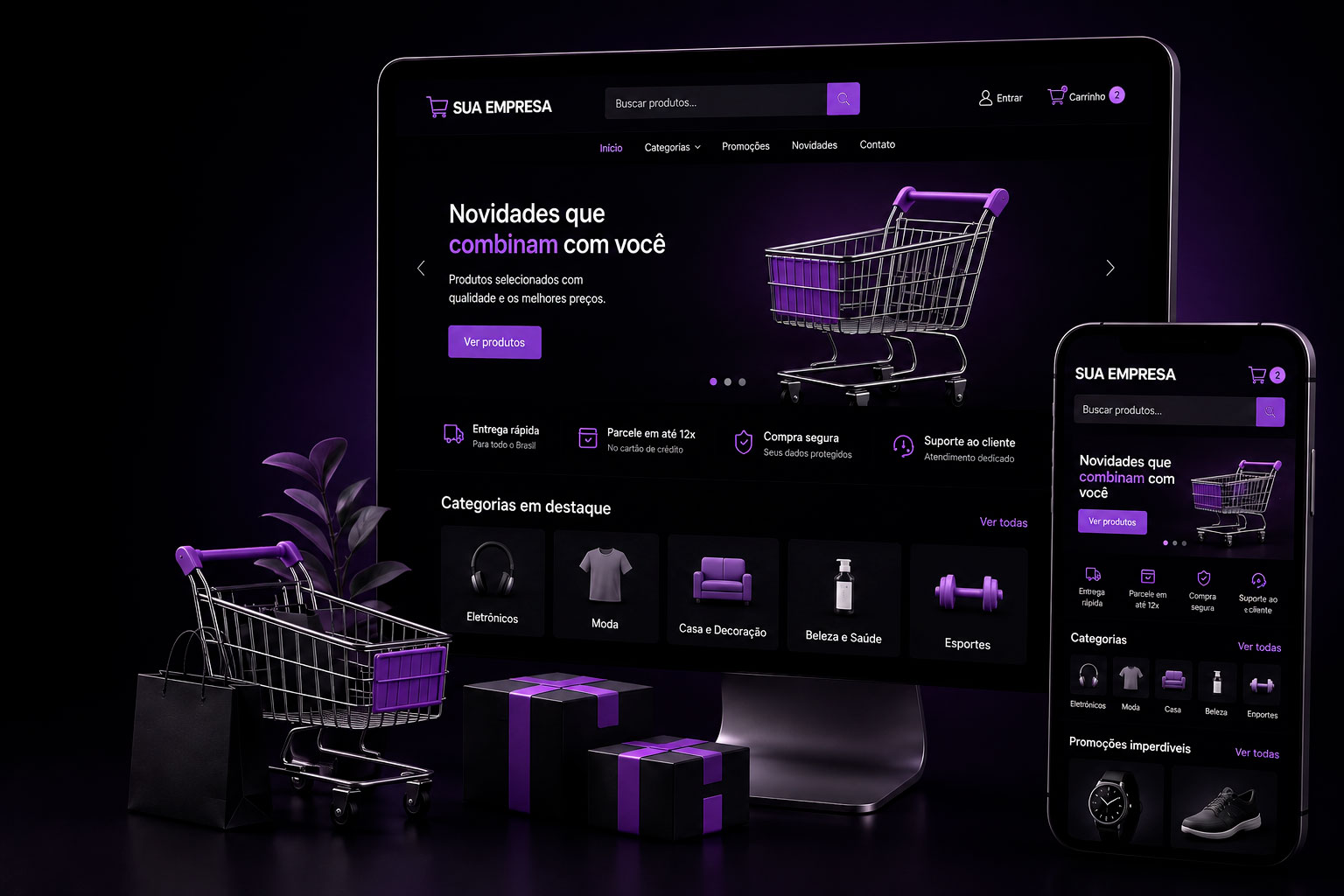 Criação de lojas virtuais e e-commerce pela INBRASI